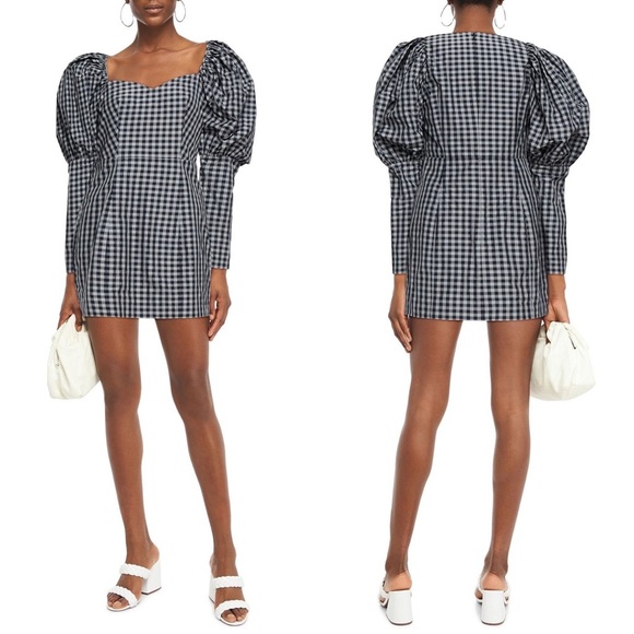 ROTATE BIRGER CHRISTENSEN Gingham shell mini dress - Picture 2 of 16